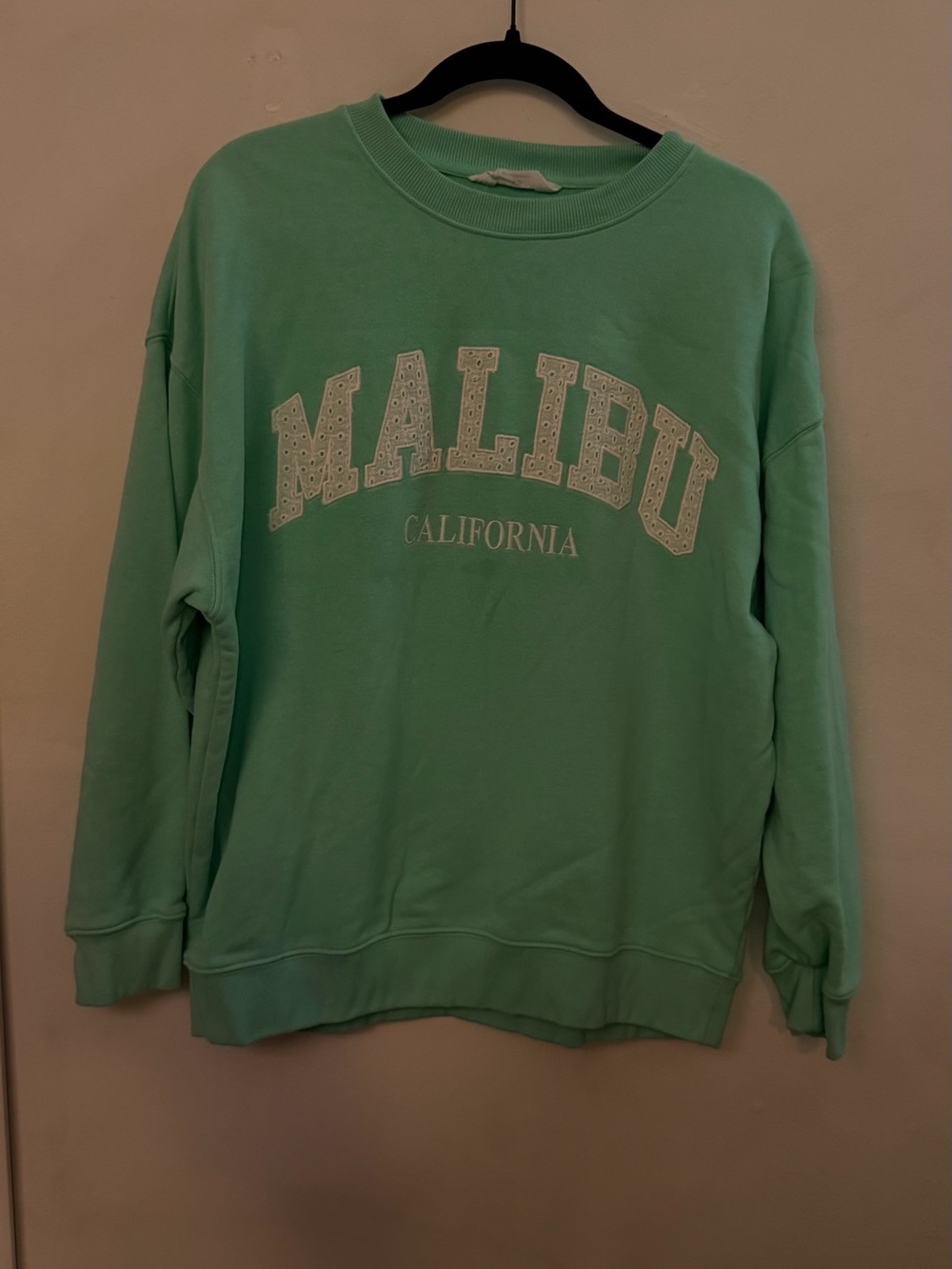Primark Mint Green Malibu California Crewneck Sweatshirt